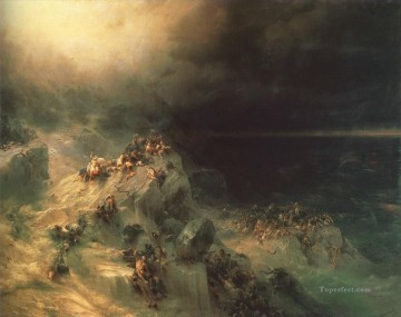 diluvio 1864 Romántico Ivan Aivazovsky Ruso Pinturas al óleo